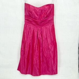 Jenny Yoo Size 10 Bridesmaid Prom Mini Dress Evening Strapless Pink NWT